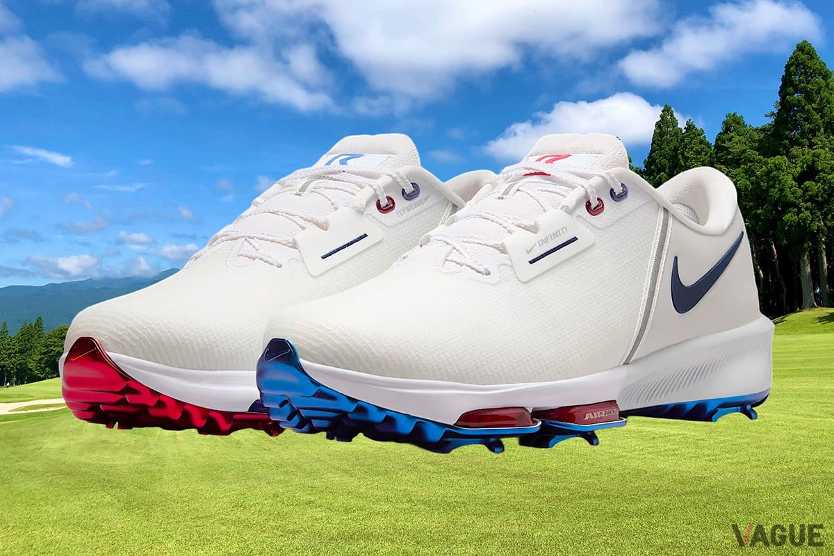 【NIKE GOLF】ツアー プレミア ブルックス・ケプカモデル　ゴルフシューズ ルイ・ヴィトン、オフホワイト…ケプカ唯一無二のシューズ