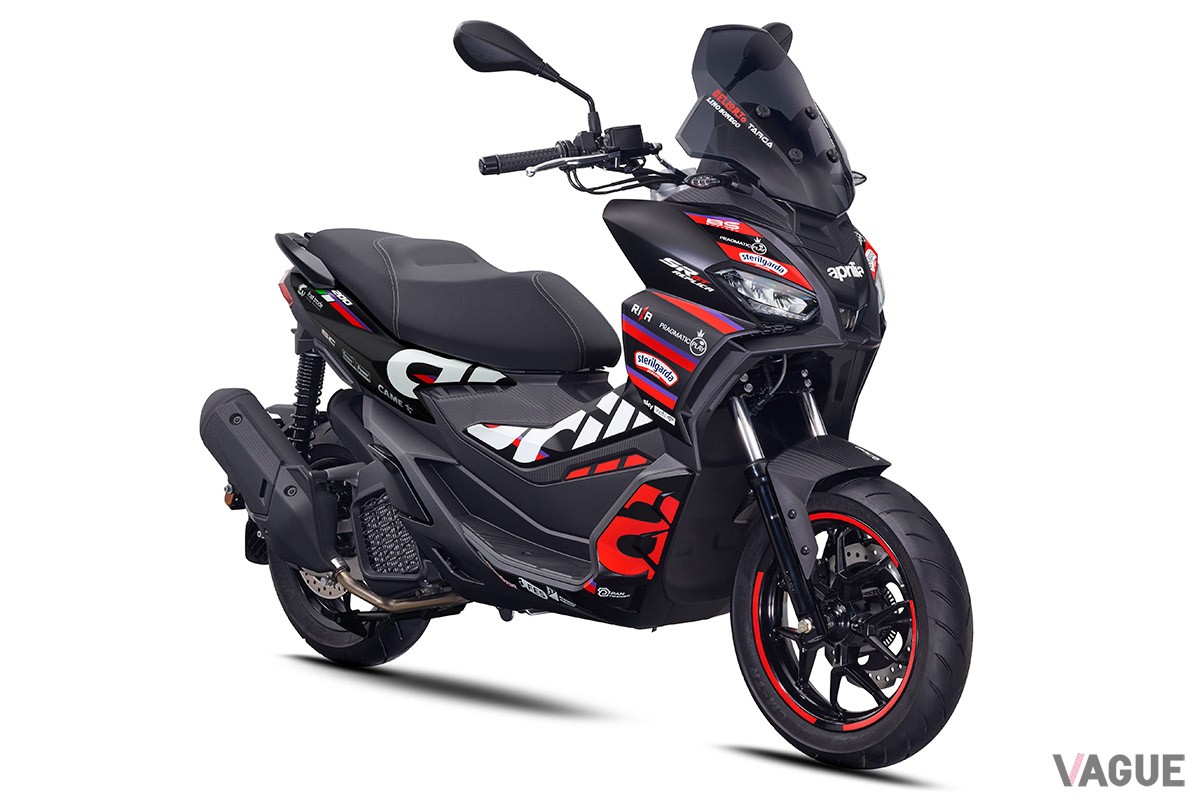 MotoGPマシンのグラフィックを忠実に再現したアプリリア「SR GT 200」の特別仕様車「SR GT 200 レプリカ」