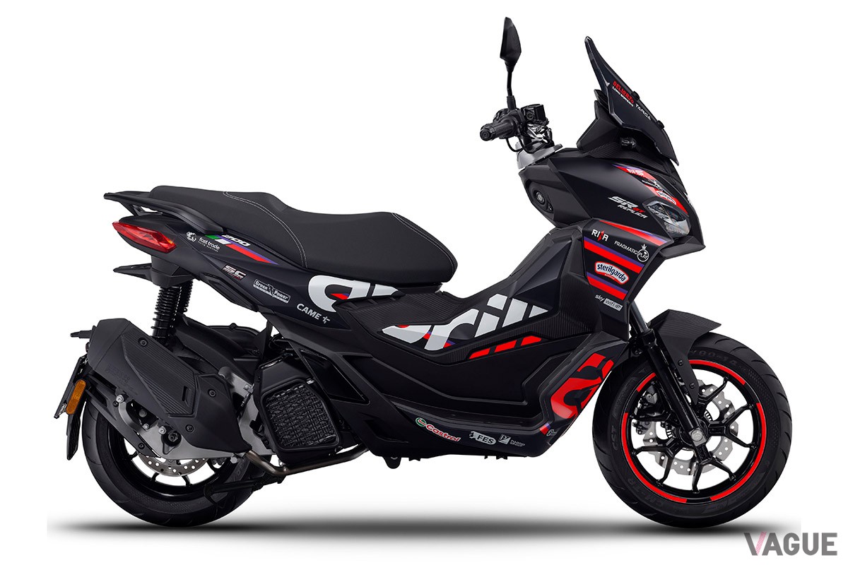 MotoGPマシンのグラフィックを忠実に再現したアプリリア「SR GT 200」の特別仕様車「SR GT 200 レプリカ」