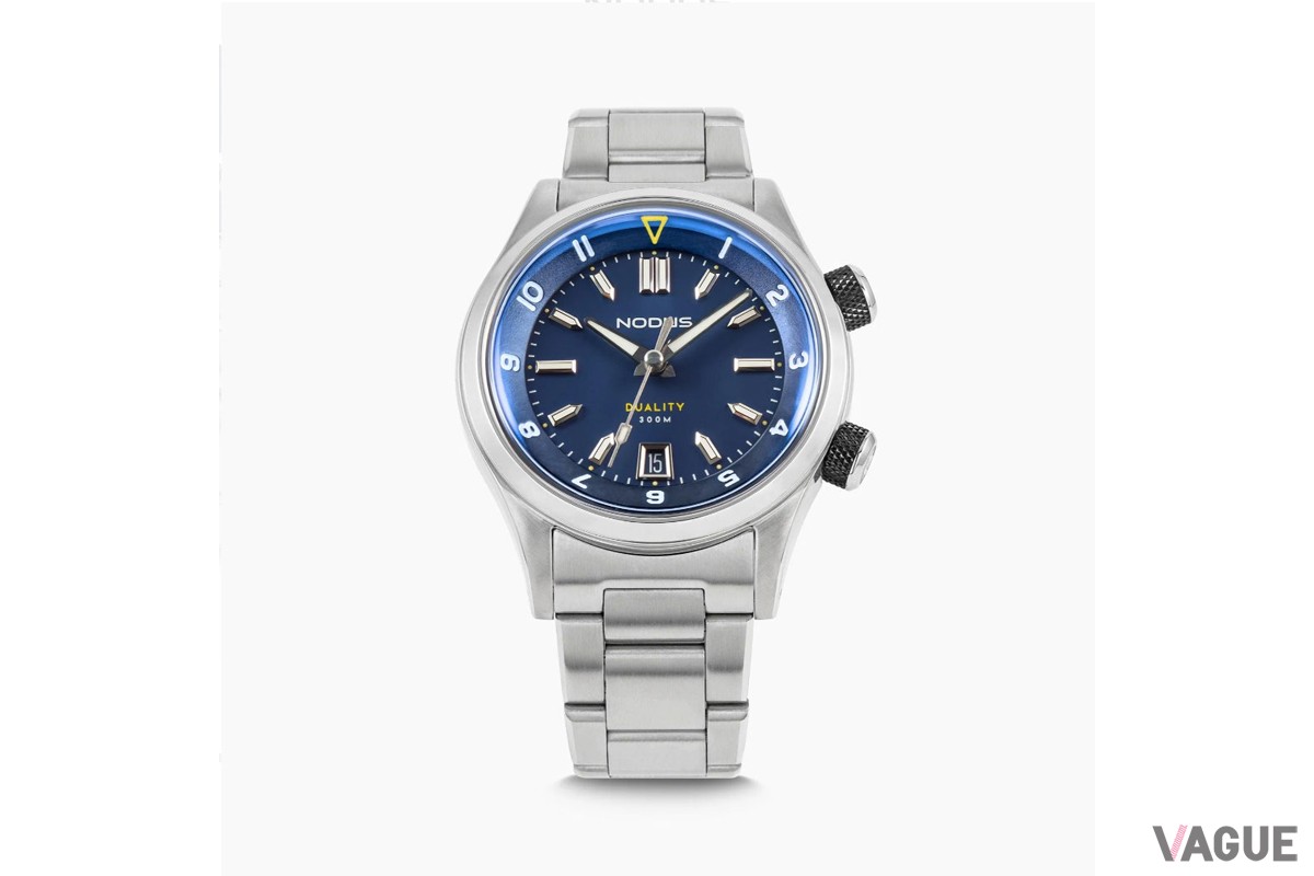 ベゼルタイプは12時間／60分表記の2種類がラインナップ（60分表記・Duality II Drift Blue 60minute）