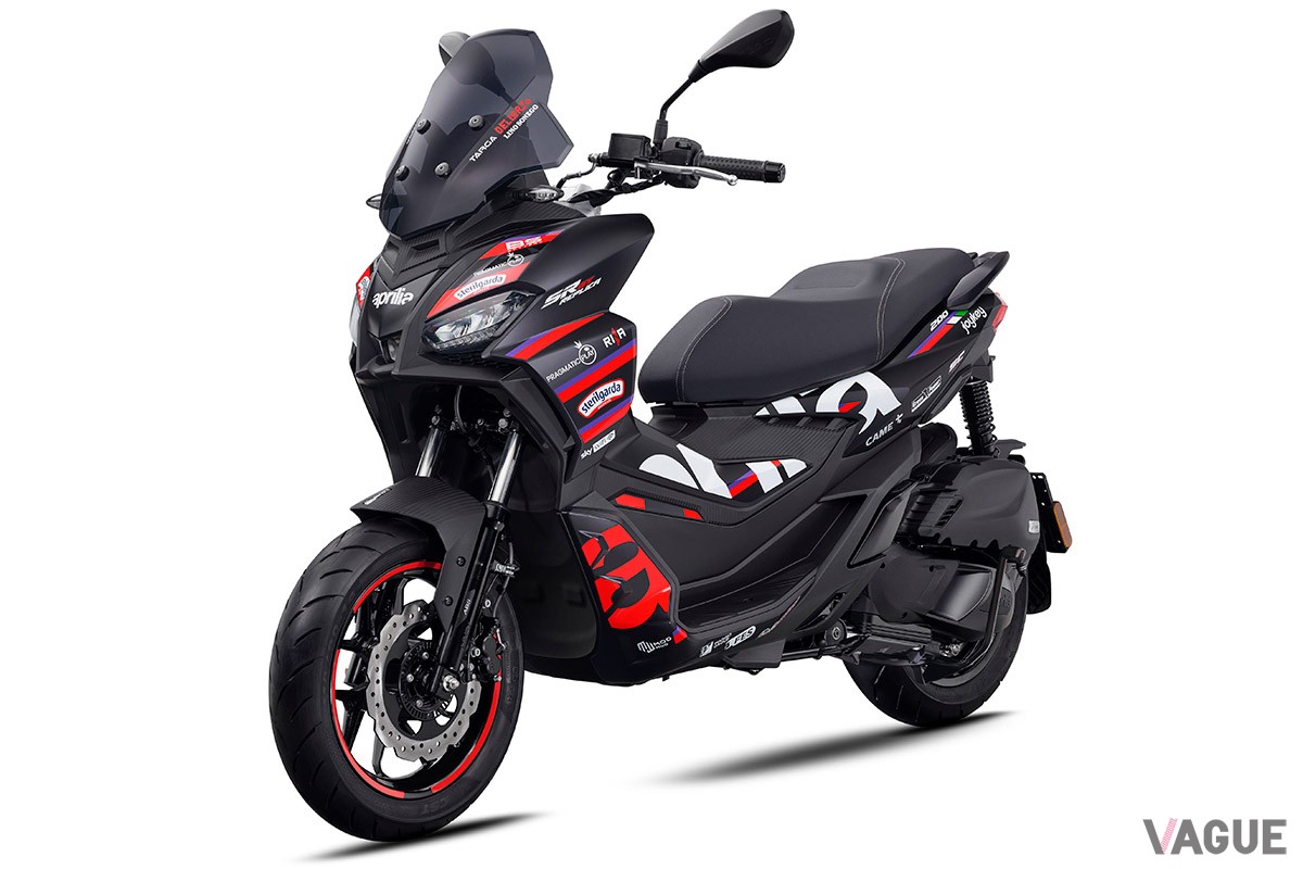 MotoGPマシンのグラフィックを忠実に再現したアプリリア「SR GT 200」の特別仕様車「SR GT 200 レプリカ」