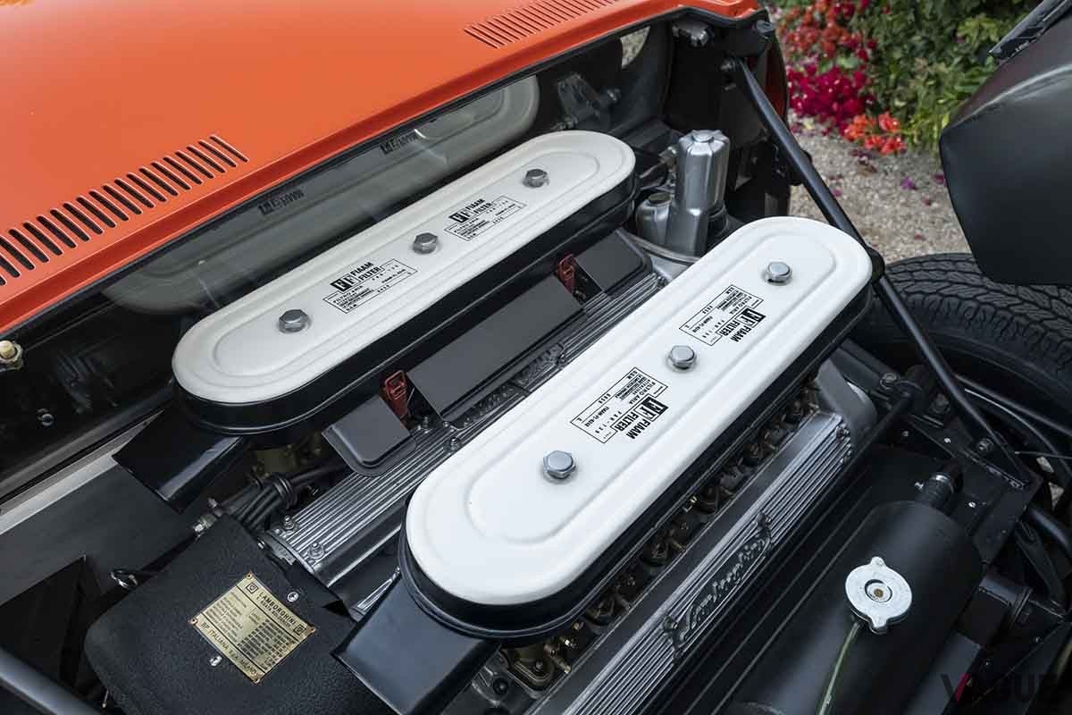 オークションに出品された1967年式ランボルギーニ「ミウラP400」Robin Adams（c）2025 Courtesy of RM Sotheby's