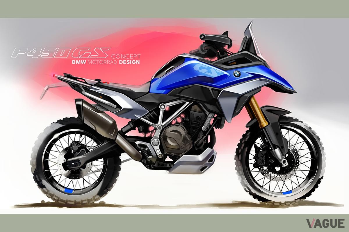 BMW「コンセプトF450GS」のデザイン画