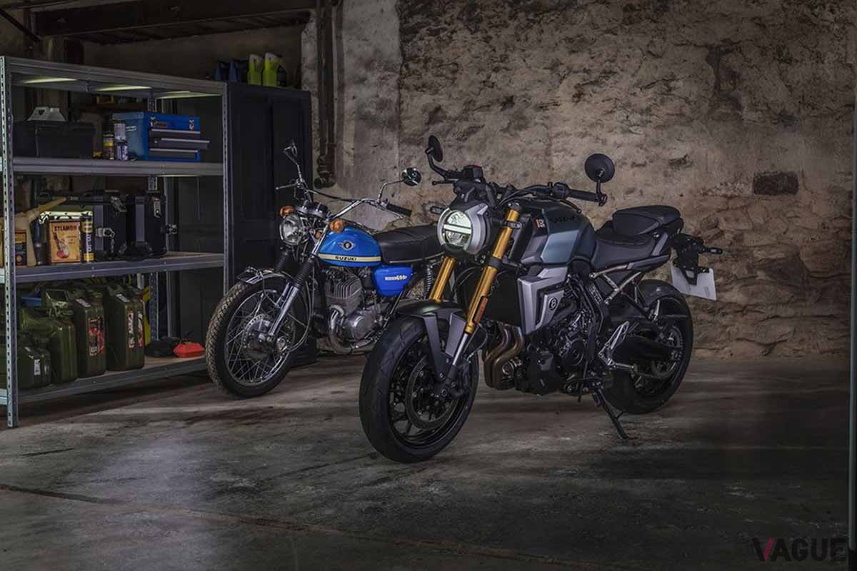 スズキ新型「GSX-8T」は1960年代の高性能ネイキッドバイク「T500」をオマージュしている