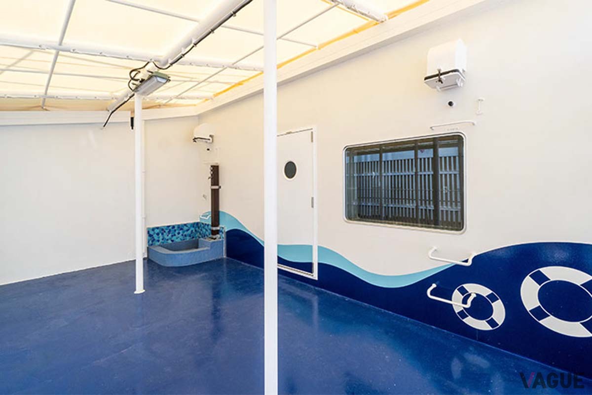 新造船「さんふらわあ ぴりか」の船内