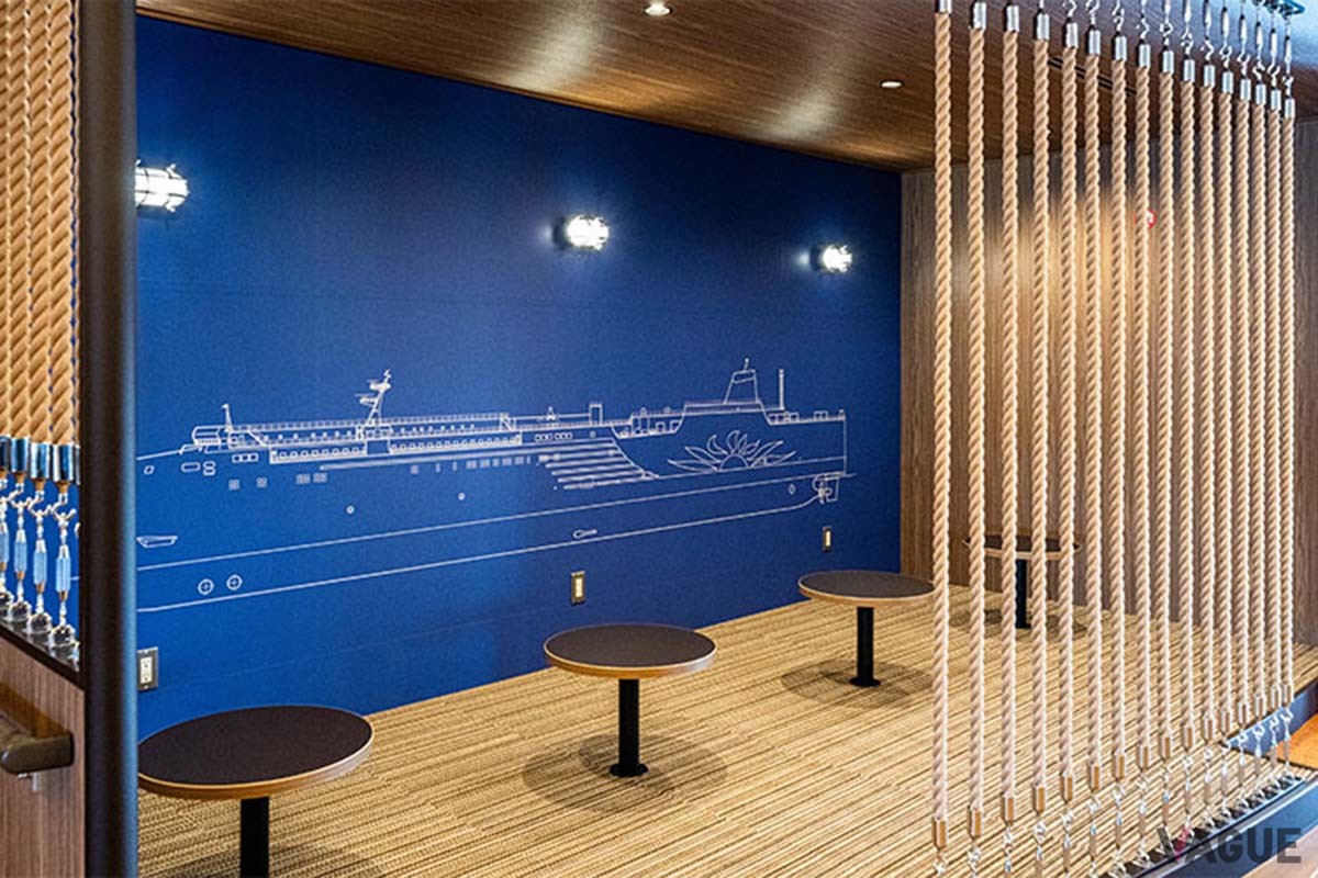 新造船「さんふらわあ ぴりか」の船内