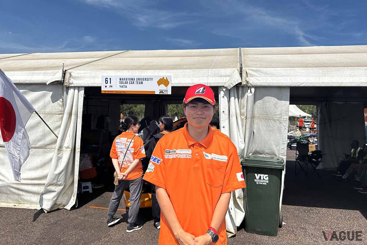 和歌山大学ソーラーカーチームのチーム代表、大蔵啓輔さん