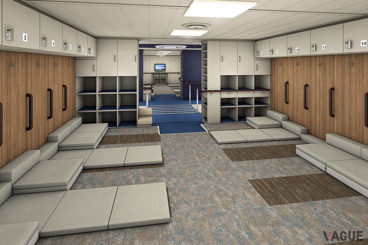 新造船「ブルーグレイス」船内