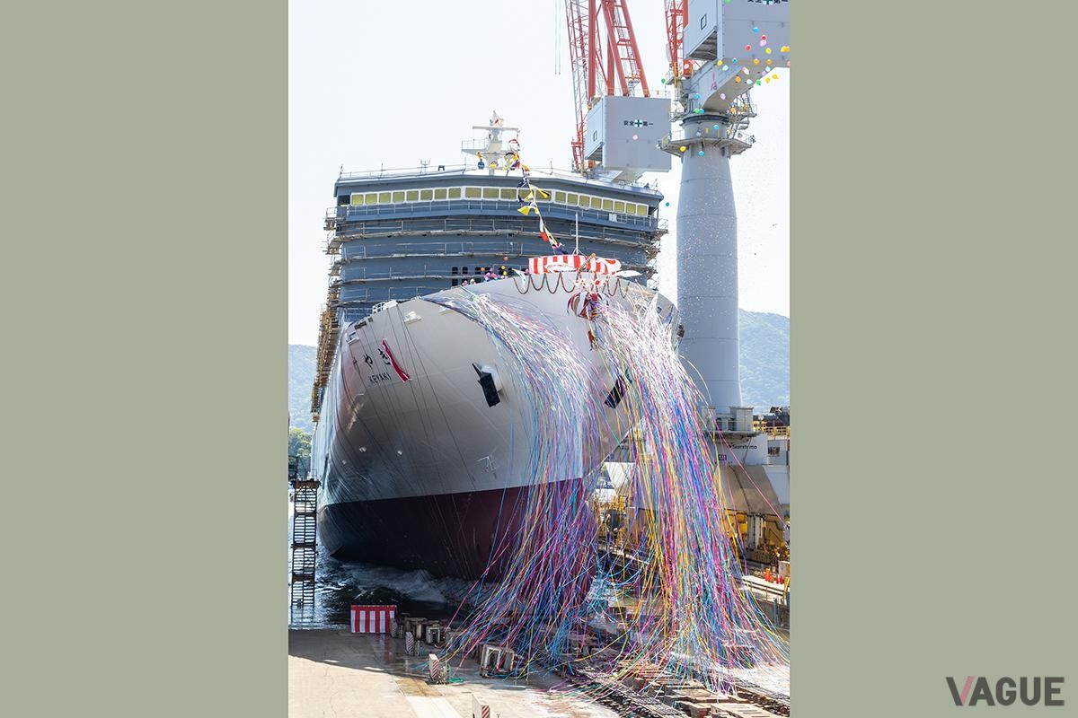 2025年4月に進水式が行われた新造フェリー「けやき」。11月14日から小樽‐舞鶴航路で就航される