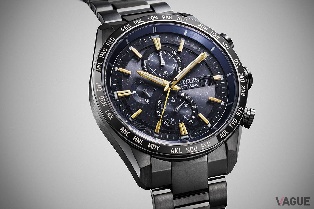 針とインデックスのゴールドは「HTV-X」のイエローゴールドの機体をイメージしたもの