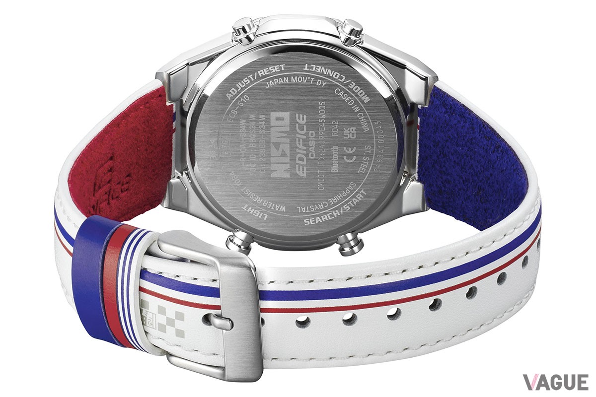 ホワイトのレザーバンドに刻まれるのは1984年から1997年にかけてタイトルを獲得した歴代レースカーの型式