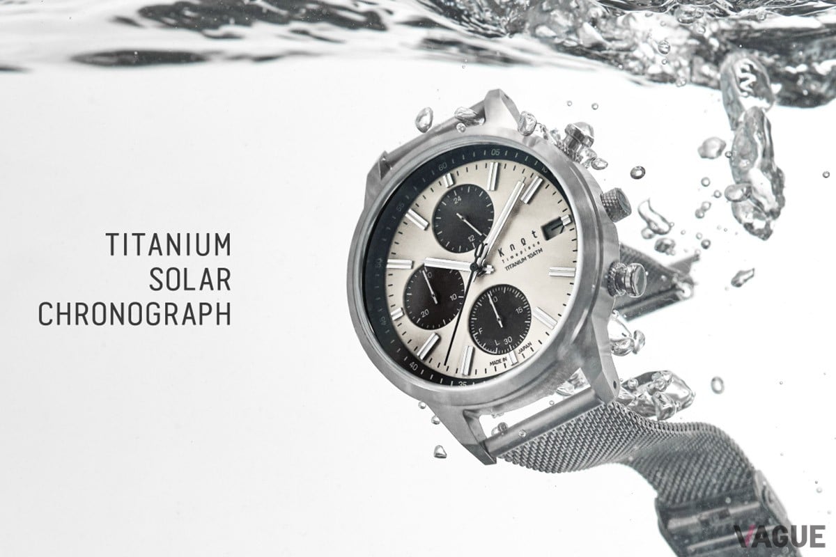 カスタムウォッチブランド、knot「チタニウムソーラークロノ」が