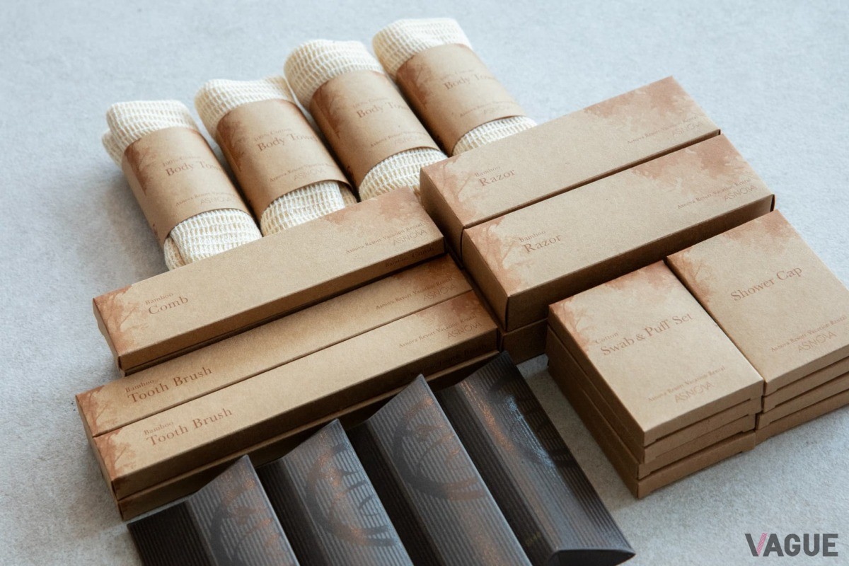 高級ホテルレベルで環境に配慮したアメニティ