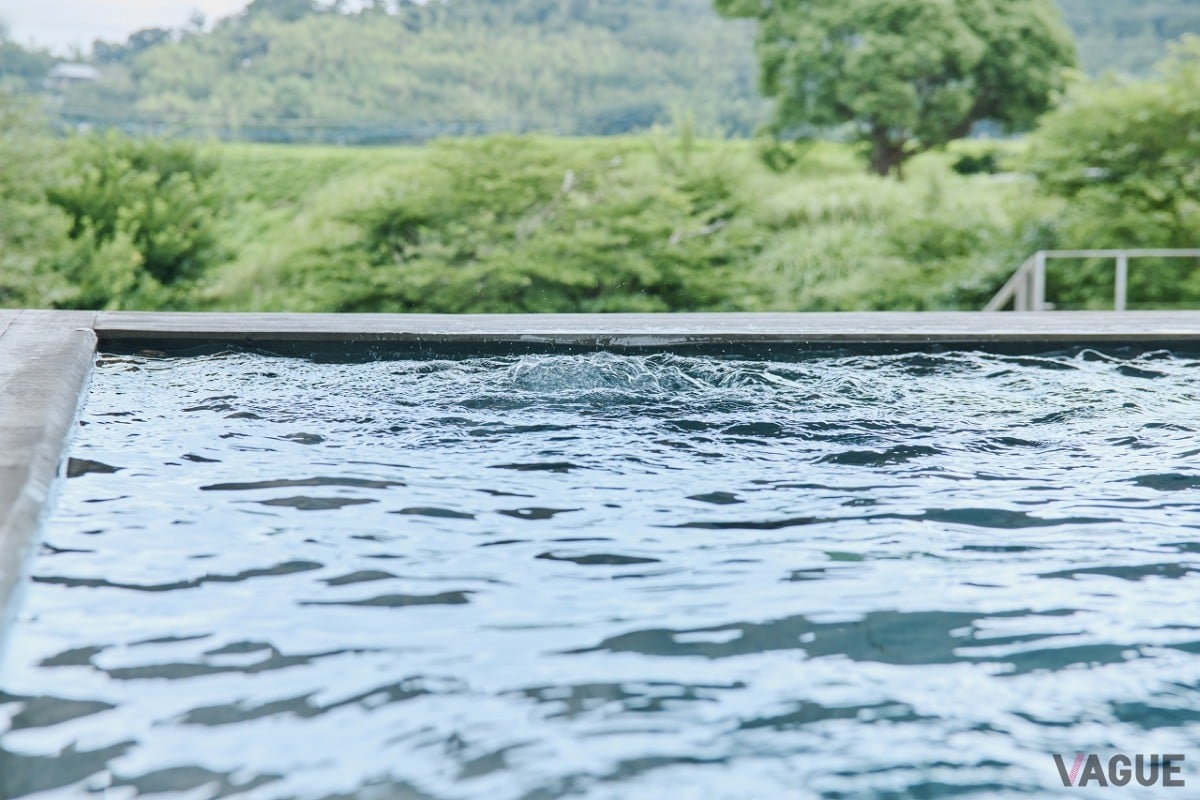 施設内の水すべてに富津の里山の天然水を使用