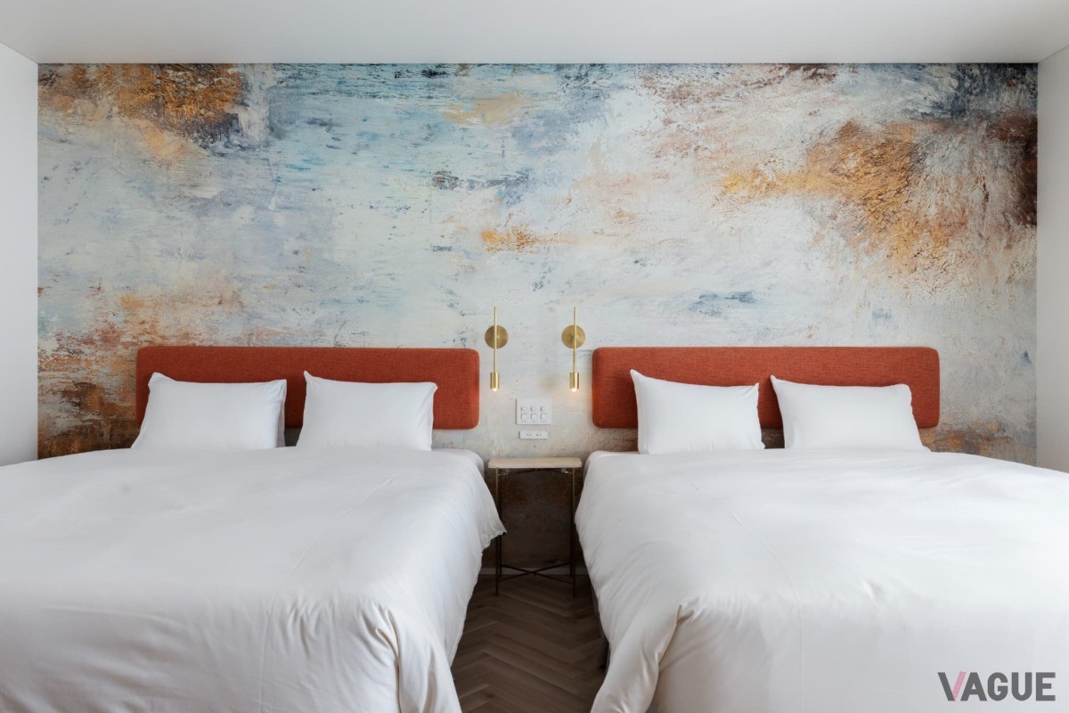 山、海、緑をイメージした３つの寝室は別々のデザインに