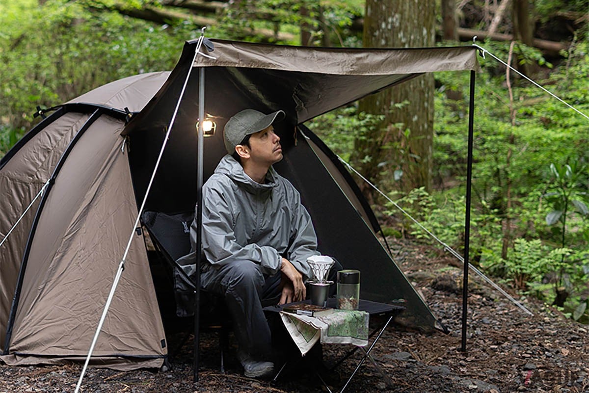 徒歩キャンプ向けの快適なソロテントを突き詰めたら深海生物メンダコのかわいらしいフォルムに!? コンパクトだが快適に過ごせる工夫が詰まっている