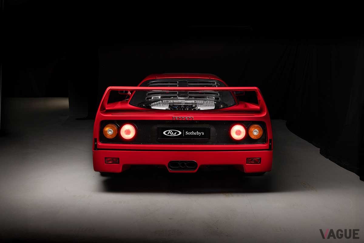 オークションに出品予定の1989年式フェラーリ「F40」Nail Fraser(c)2025 Courtesy of RM Sotheby's