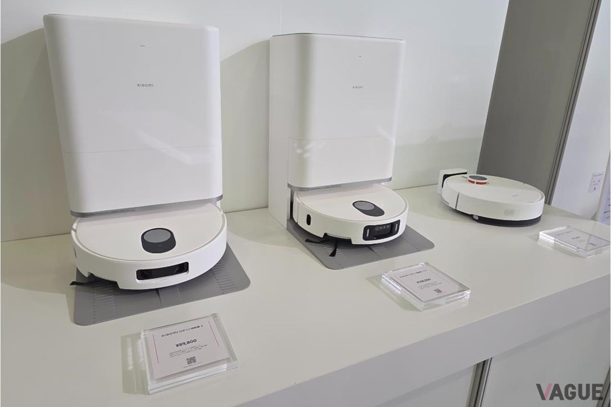 ロボット掃除機シリーズの勢ぞろい – 自動洗浄・乾燥を備えた「Robot Vacuum 5 Pro」や普及モデルの「5」「S40」など、ロボット掃除機の上位からエントリーまでが一堂に展示されていた