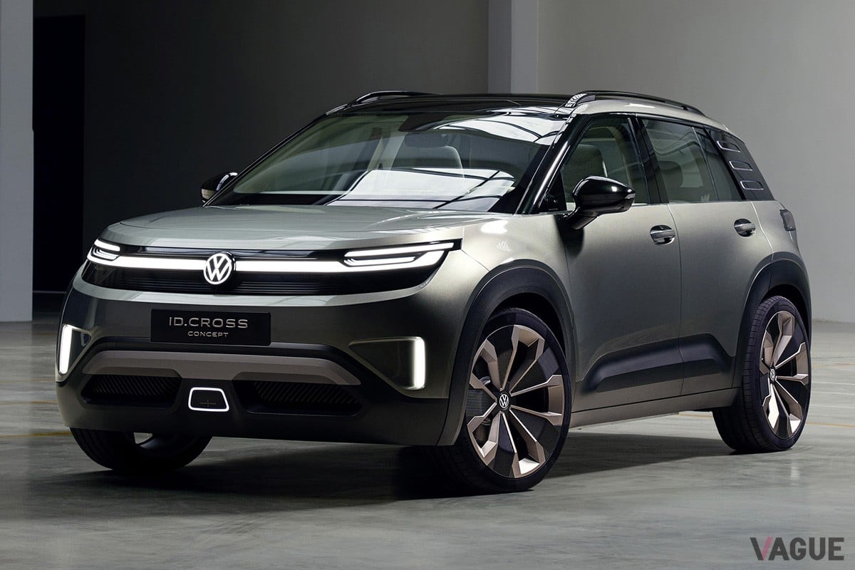 世界初公開されたVW新型「ID.クロスコンセプト」。2026年に市販化される予定だ