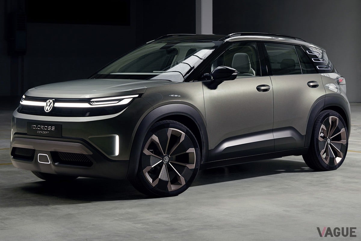 世界初公開されたVW新型「ID.クロスコンセプト」。2026年に市販化される予定だ