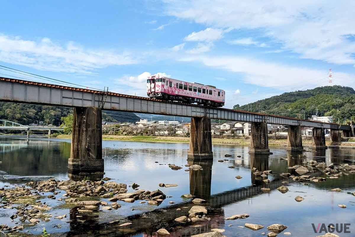 津山駅では岡山エリアを走る観光列車「SAKU美SAKU楽」との乗換が可能