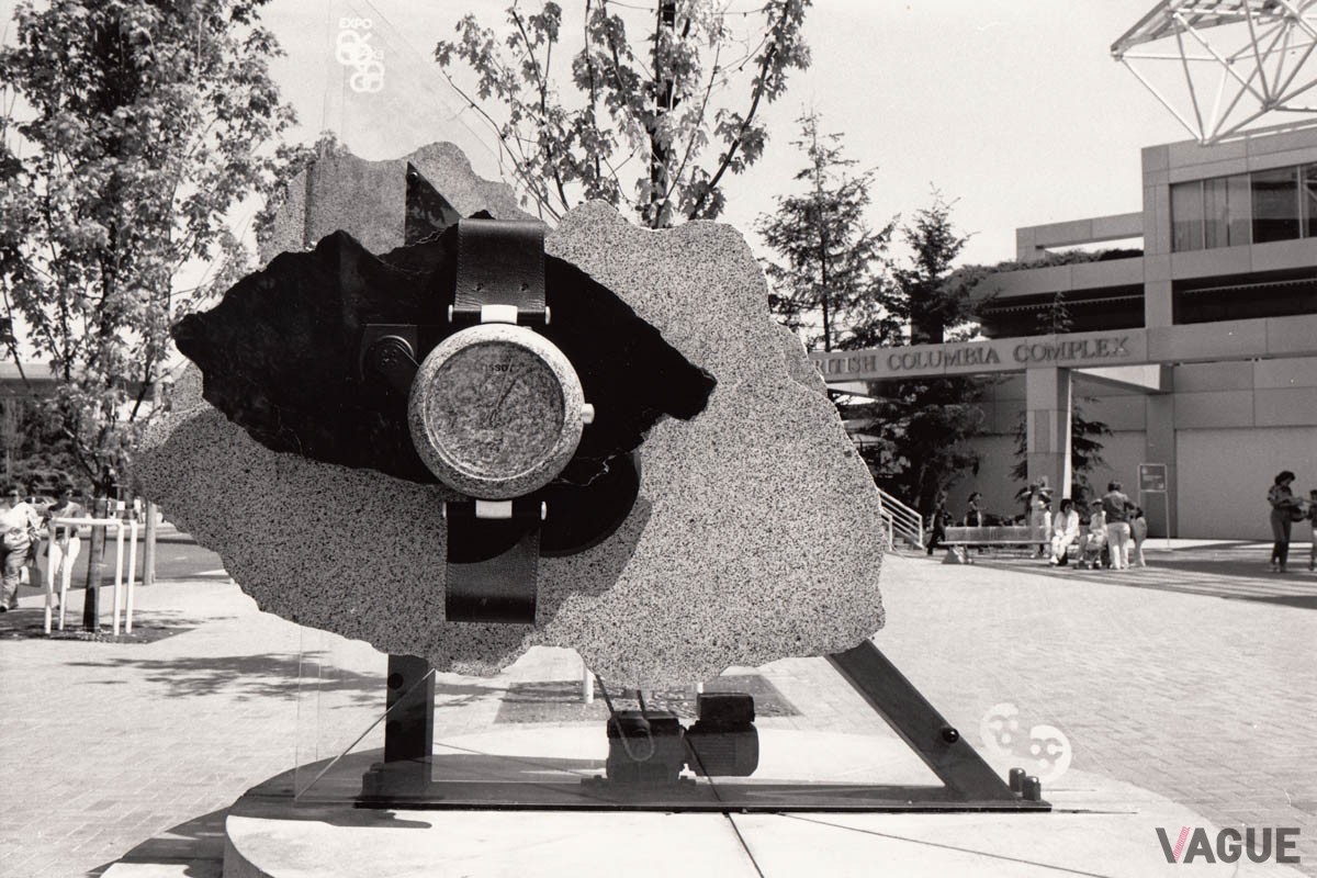 1986年にカナダ・バンクーバーで開催された、Expo 86に展示された「ロッククロック」
