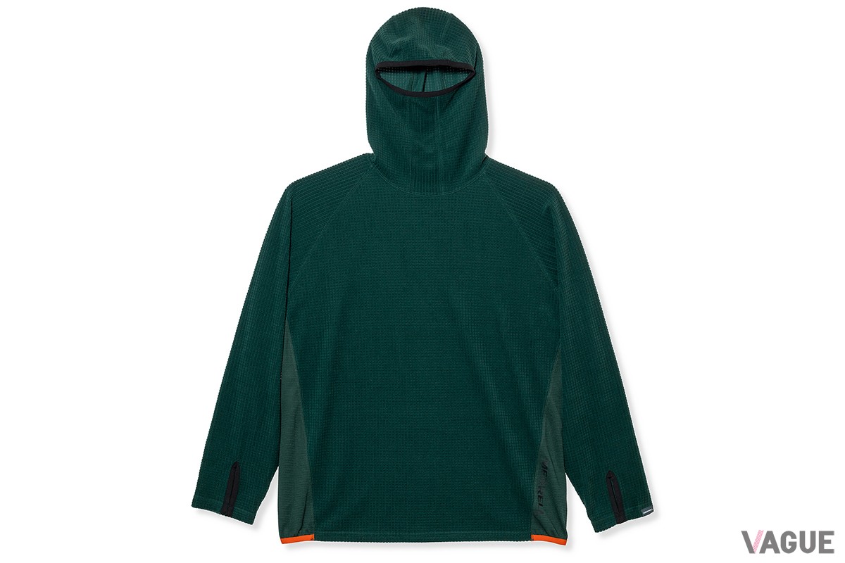グリッド フリース フーディ（DEEPGREEN）：1万4300円