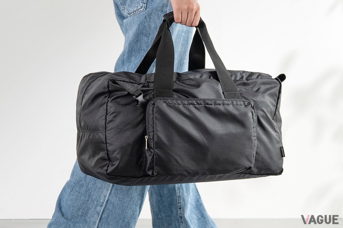 2WAY折りたたみボストンバッグ「200-BAGBP036BK」：3980円