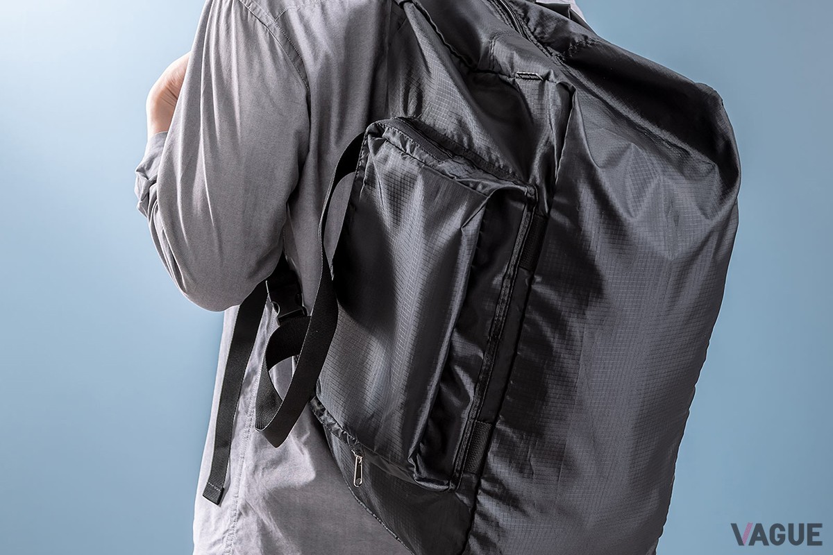 2WAY折りたたみボストンバッグ「200-BAGBP036BK」：3980円