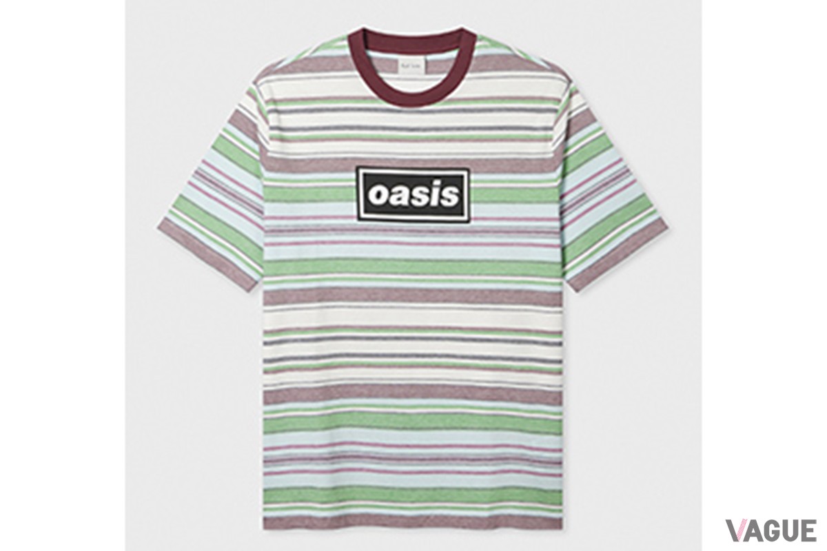 Paul Smith×Oasis ストライプ＆ロゴ Tシャツ：2万2000円