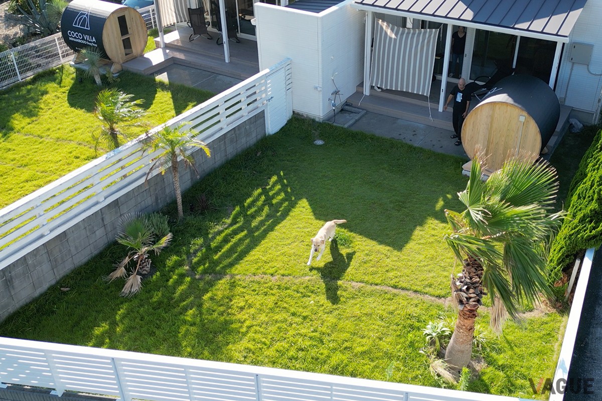 専用ドッグランで、愛犬がのびのびと走る時間