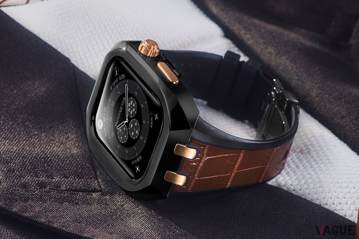長時間装着するApple Watchバンドは装着性の良さは重要なポイント。ハンブルリッチではラバー&レザーのコンビ使いで高い質感とフィットカントを両立させている