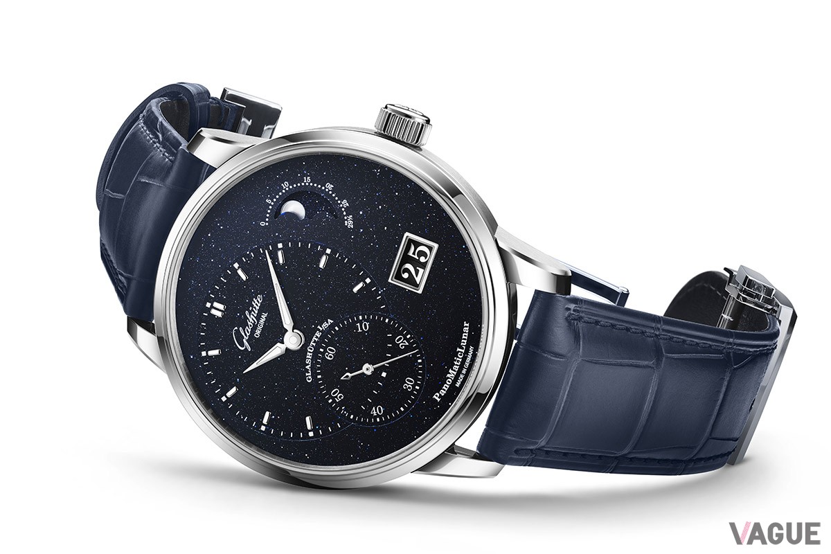 「グラスヒュッテ・オリジナル　パノマティックルナ アニバーサリー・エディション」アリゲーターレザー（品番：1-92-14-01-03-61、552万2000円 消費税込）