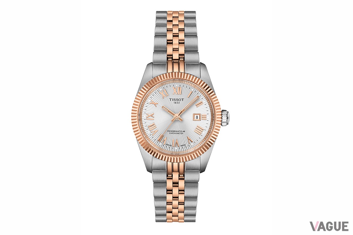 「ティソ バラード COSC 30mm」SS ローズゴールドPVD（品番：T156.208.22.033.00、18万5900円 消費税込）