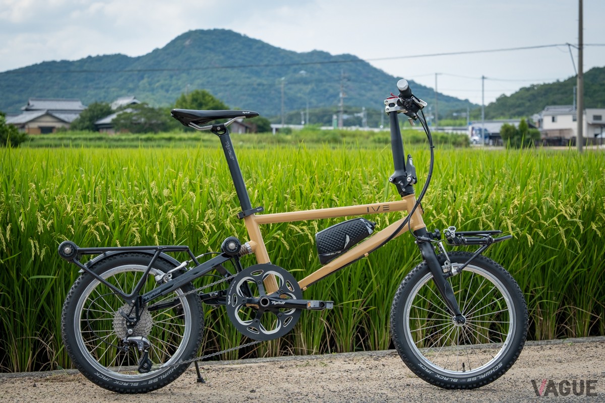 プロダクトマネージャー・渋谷さんのイブ。パーツ類はMTBやロードバイクなどと共通なのでカスタマイズも容易に楽しめるのも魅力