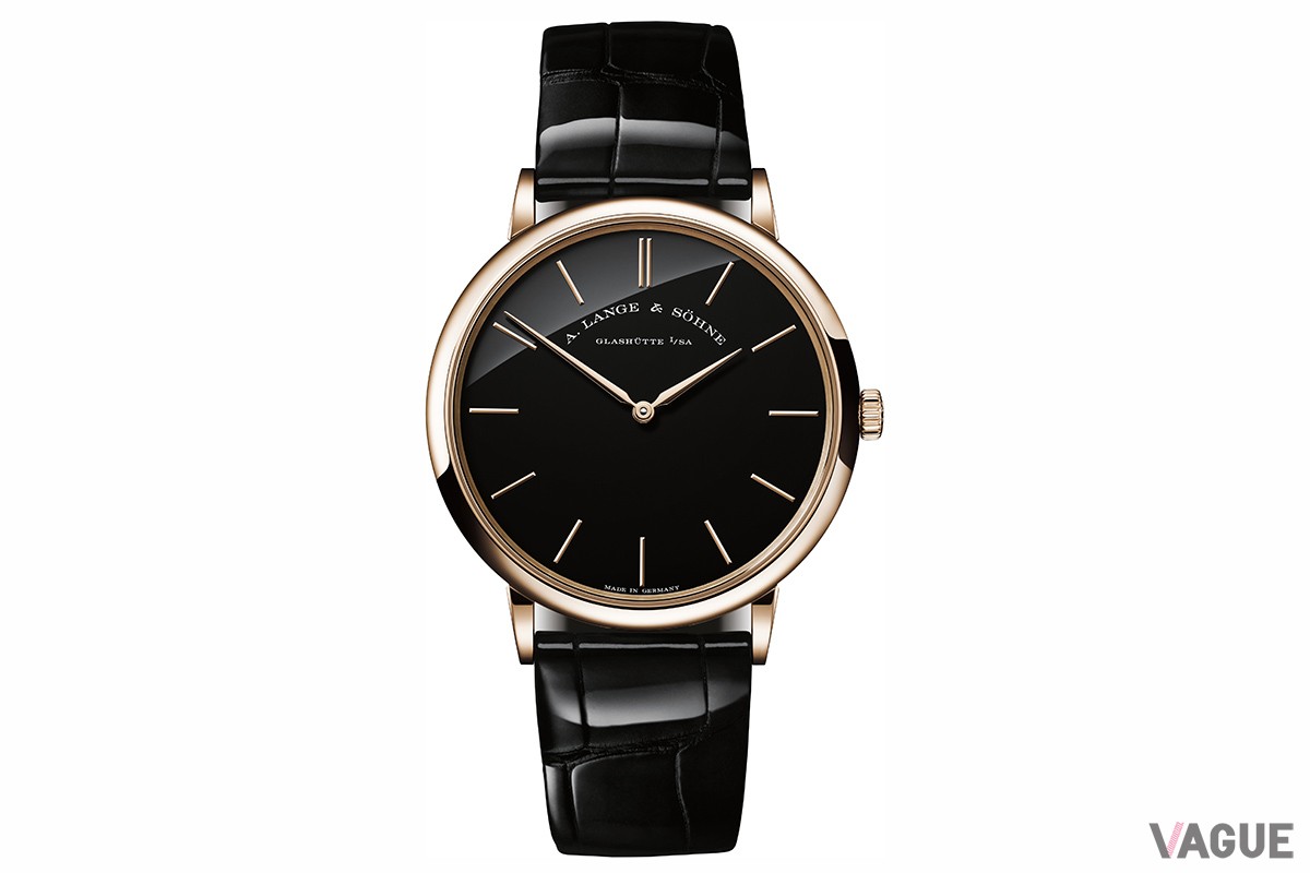 「A.ランゲ＆ゾーネ　サクソニア・フラッハ」ハニーゴールド750（品番：211.052）