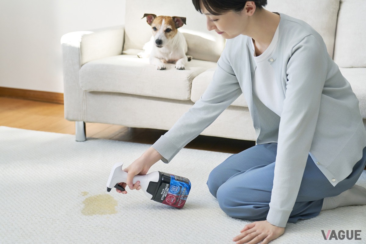 ペットがいるご家庭でも安心して使用でき、カーペットについた足跡や粗相などのにおいも除去