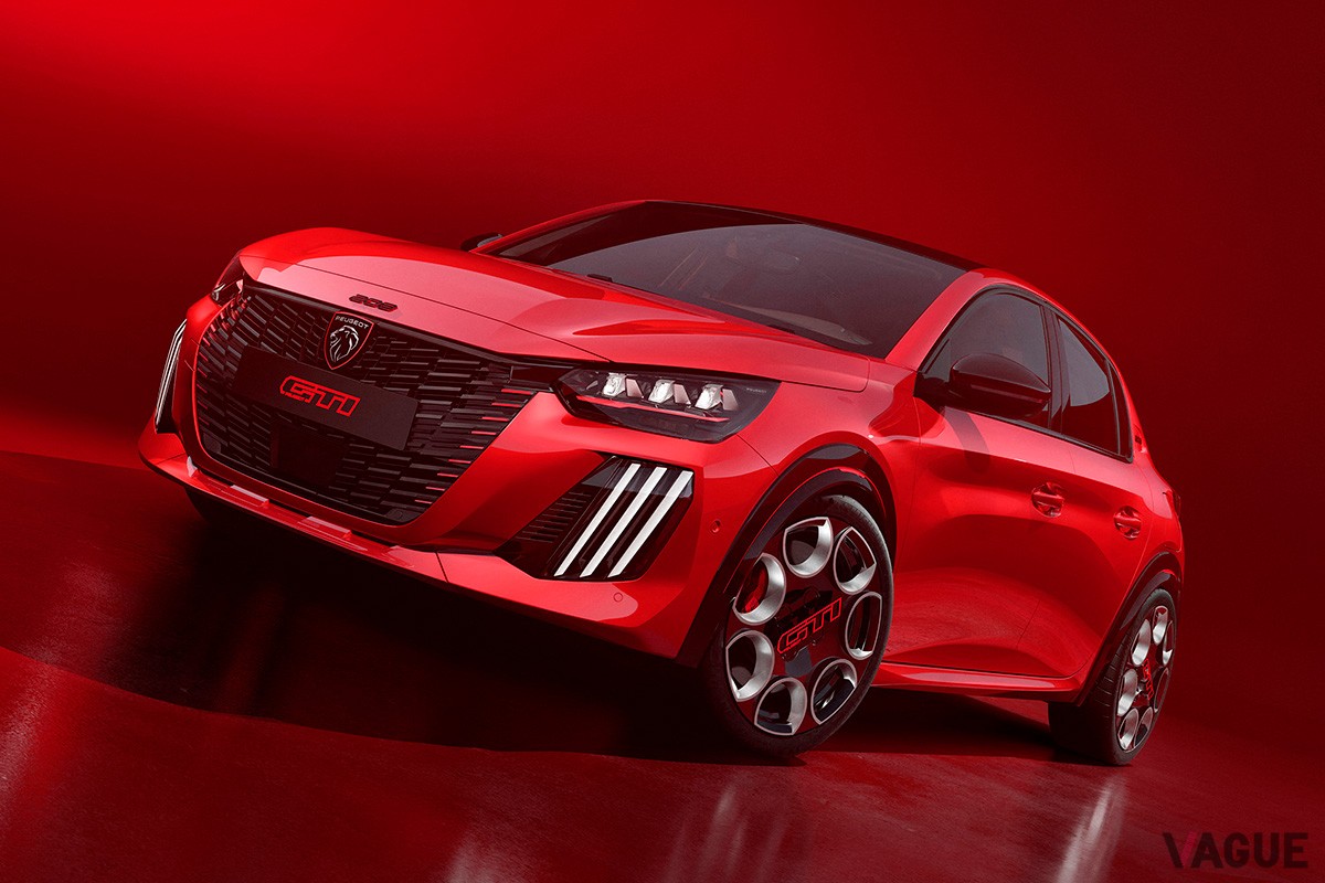 開発中のプジョー「E-208GTi」