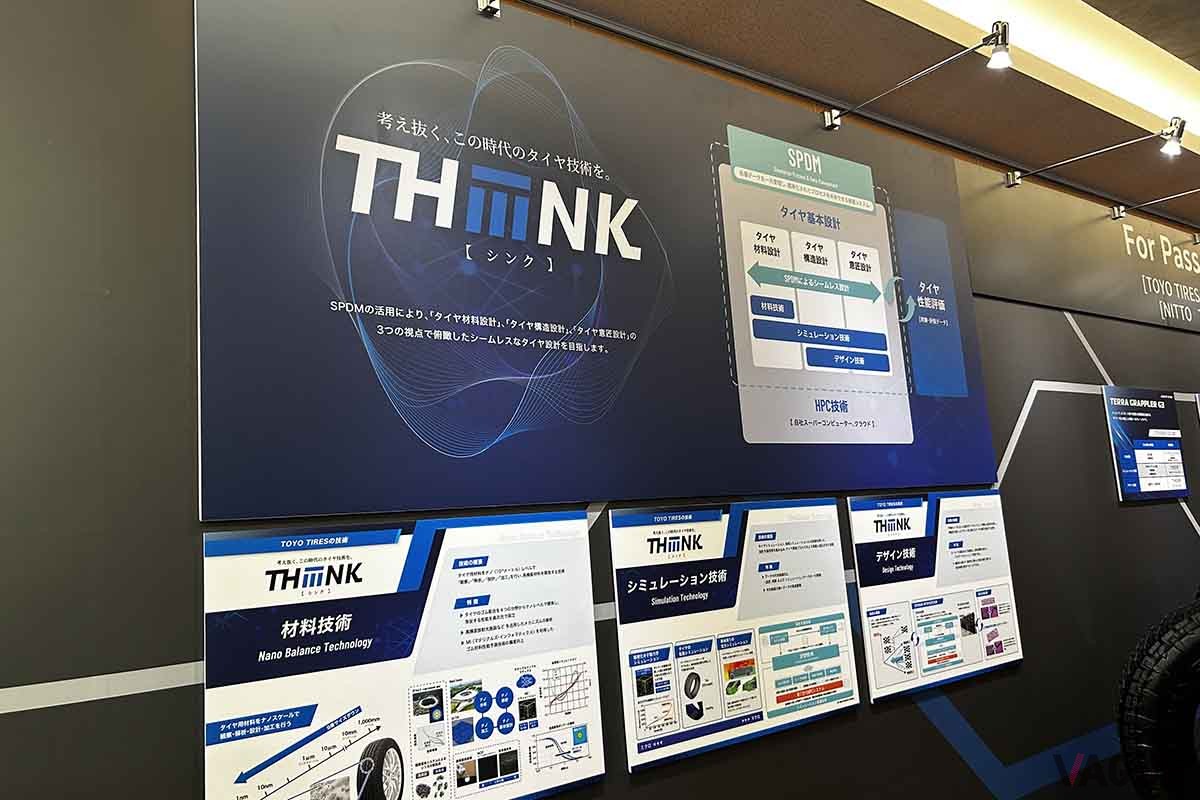 トーヨータイヤの新技術体系「THiiiNK（シンク）」の説明