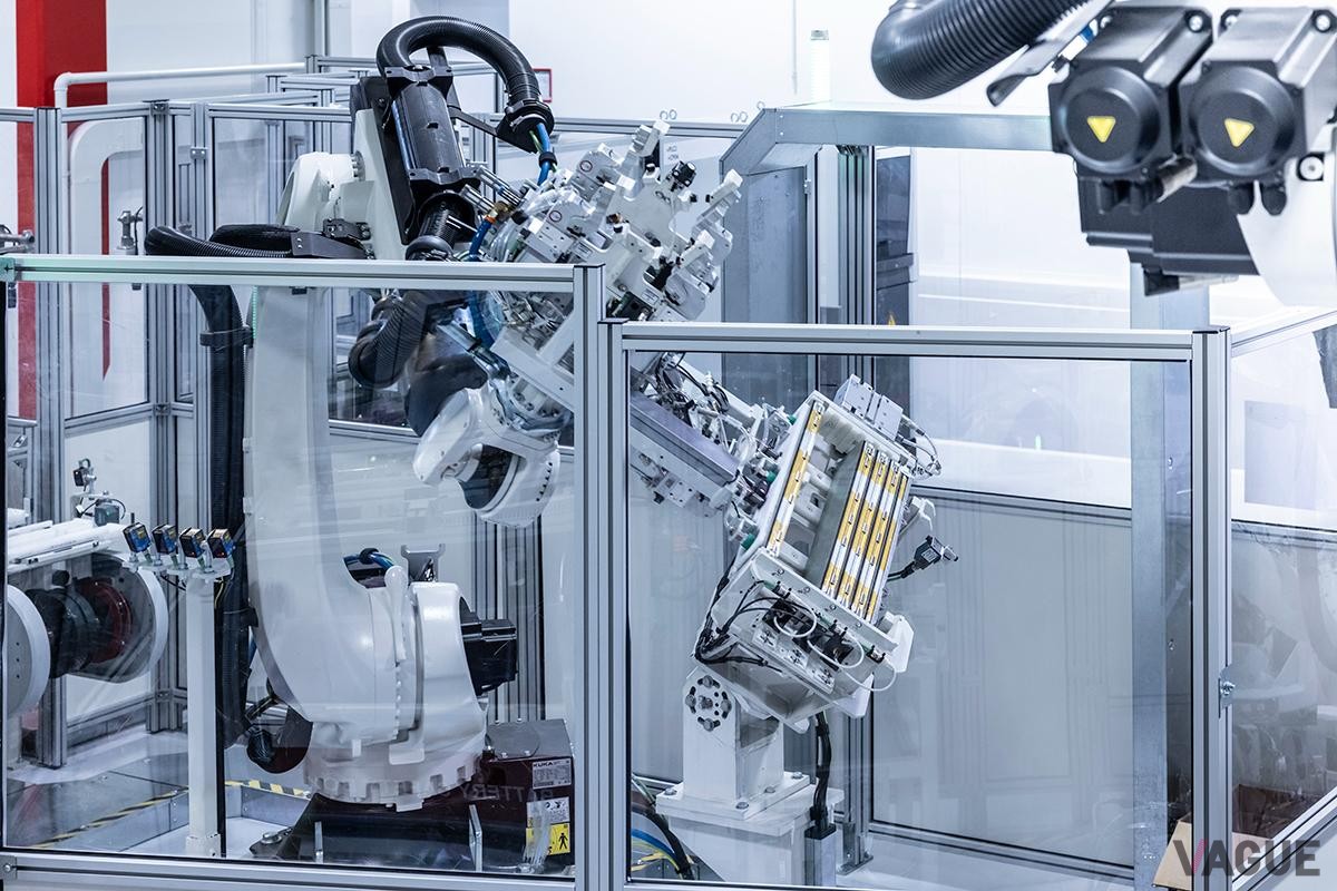 フェラーリのマラネロ本社に建つeビルディングの内部