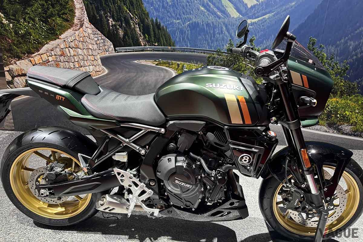 ジャパンモビリティショー2025 スズキブースに展示されている「GSX-8TT」