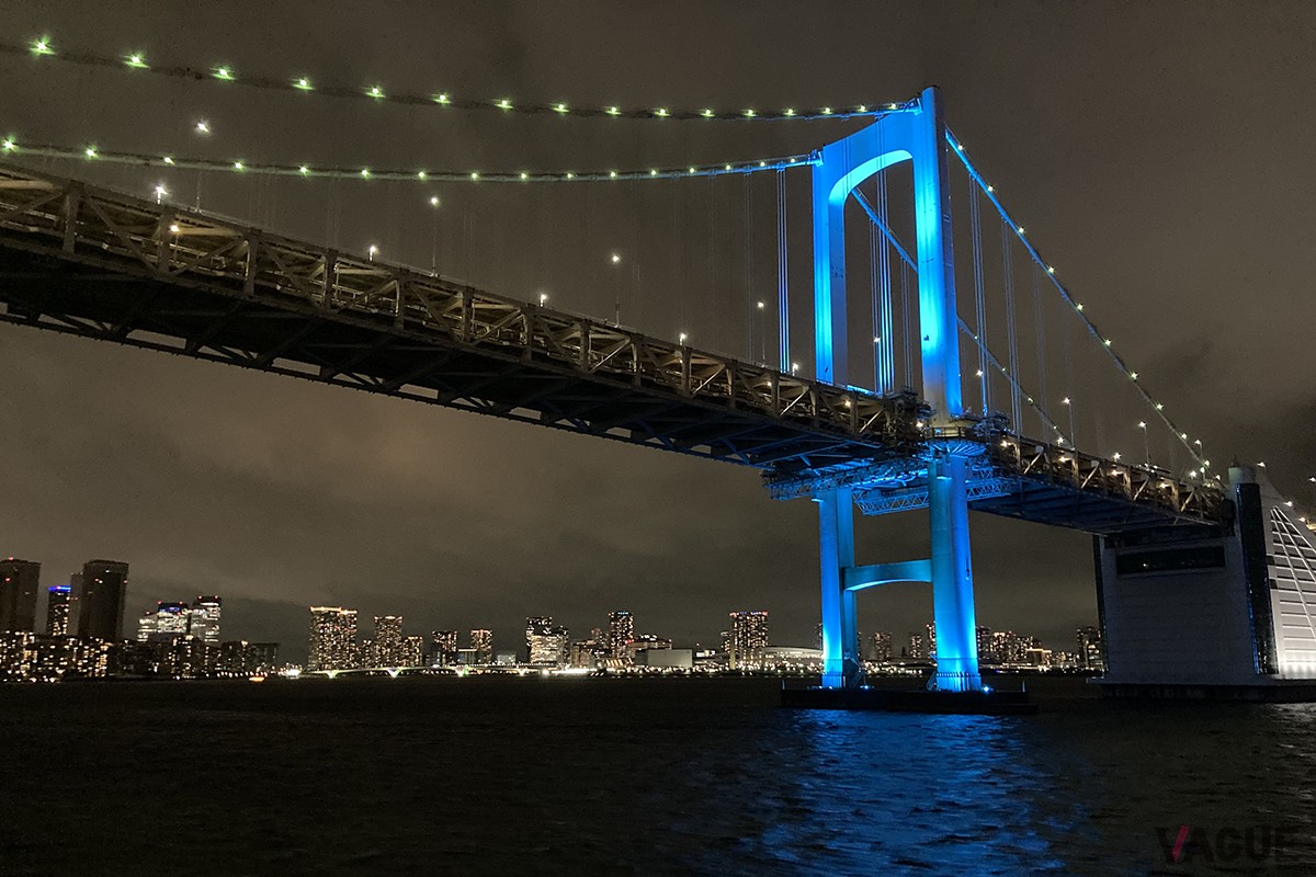 船から眺めるレインボーブリッジ