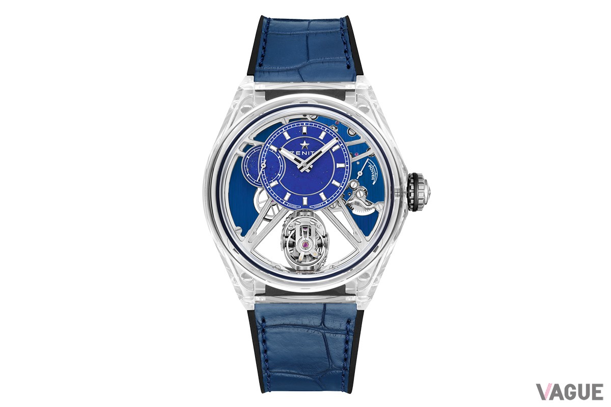 「ゼニス　デファイ ゼロ G サファイア」トランスペアレント（品番：04.9000.8812／51.R584、2838万円 消費税込）