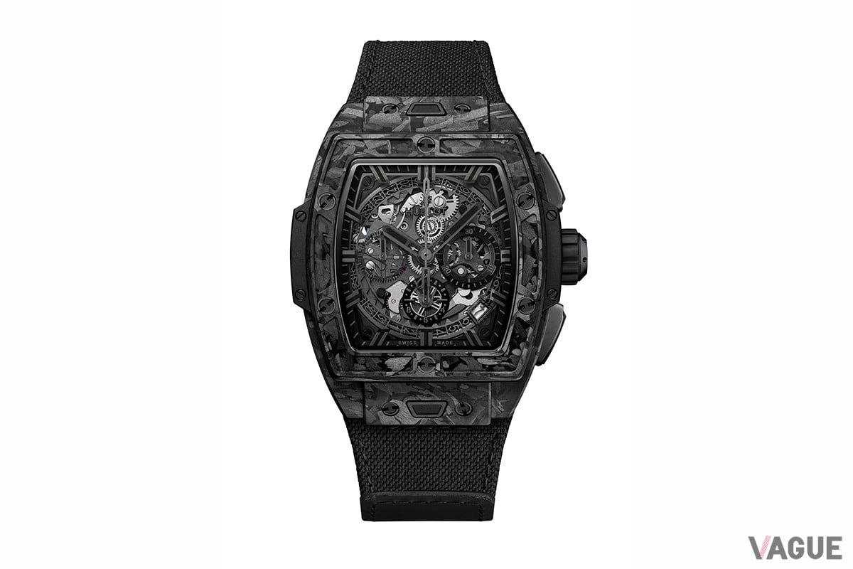 「ウブロ　スピリット オブ ビッグ・バン フロステッドカーボン」（品番：642.QK.0110.NR、405万9000円 消費税込）