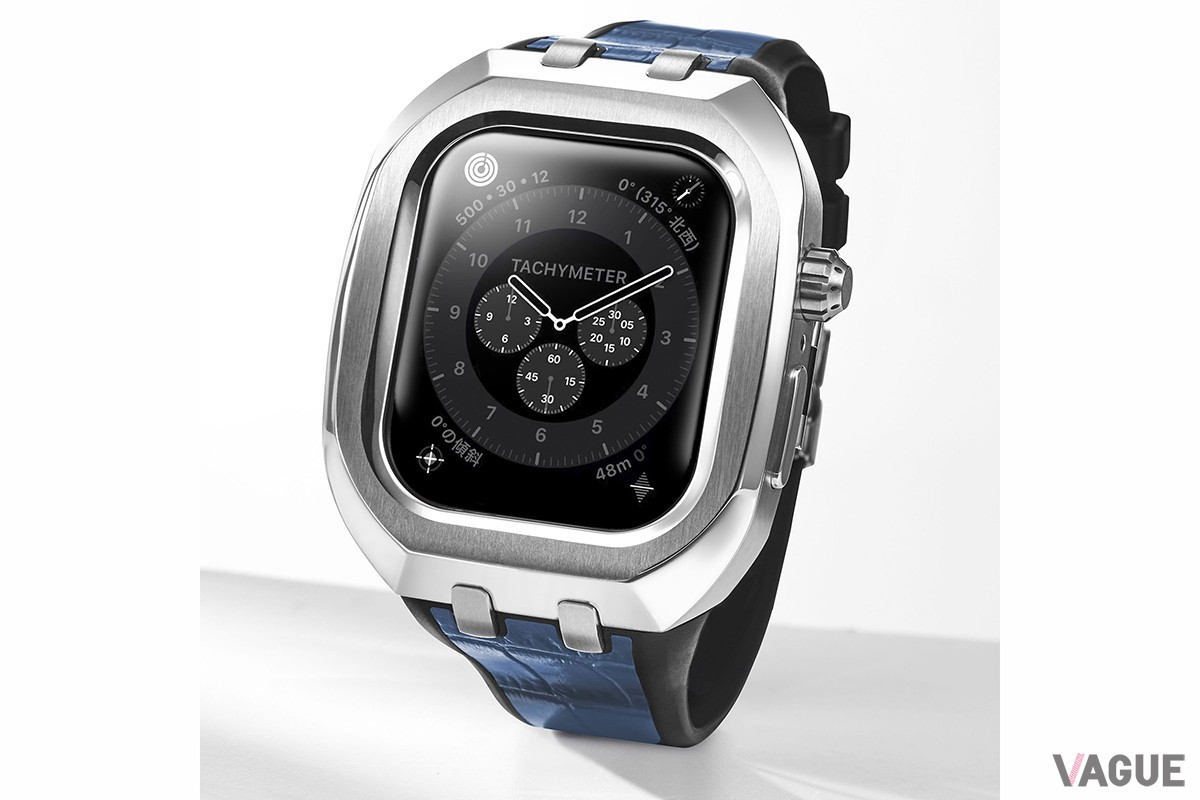 「HUMBLE RICH for Apple Watch Series 11/10 46mm」シルバー＆ライトブルー（品番：1046CL06SSYLBTS、9万3500円 消費税込）