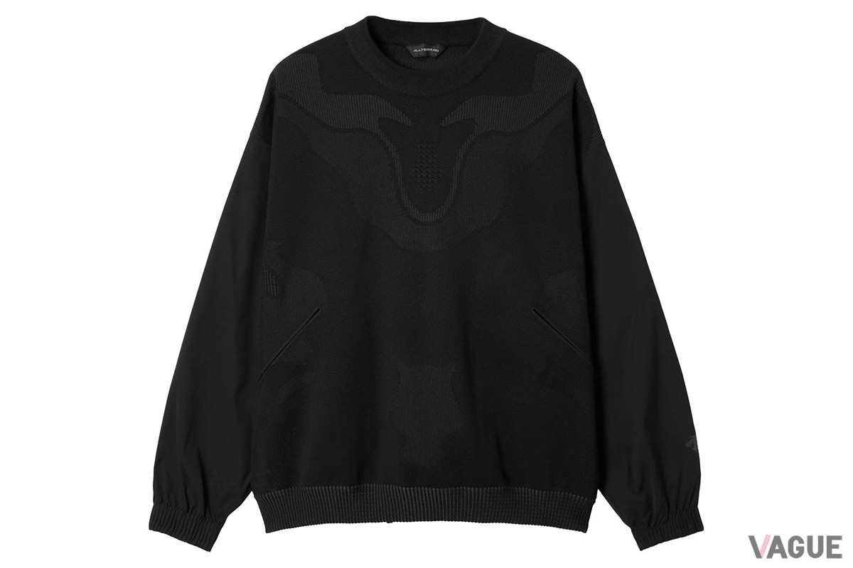 FUSIONKNIT HYBRID CREWNECK（ブラック）：4万4000円