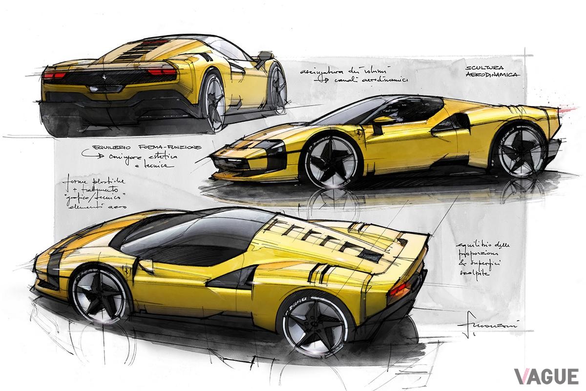 フェラーリのワンオフモデル新型「SC40」のデザイン画