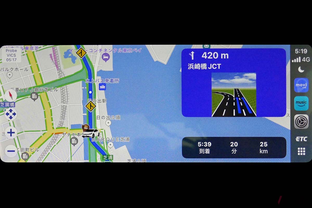 moviLinkは道幅情報を収録しており、ルートの詳細設定では“細い道を避ける”ことを指定することができる