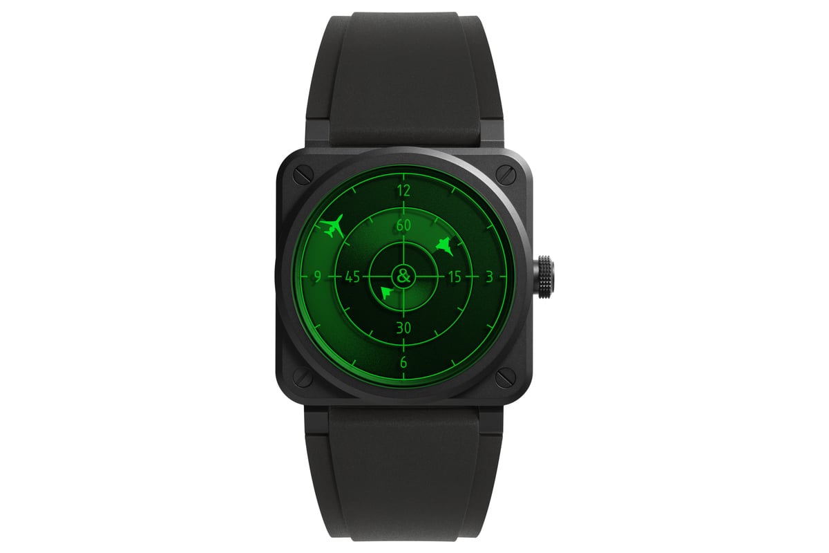 「ベル＆ロス　BR-03 GREEN RADAR CERAMIC」（品番：BR03A-GRDR-CE/SRB、73万7000円 消費税込）
