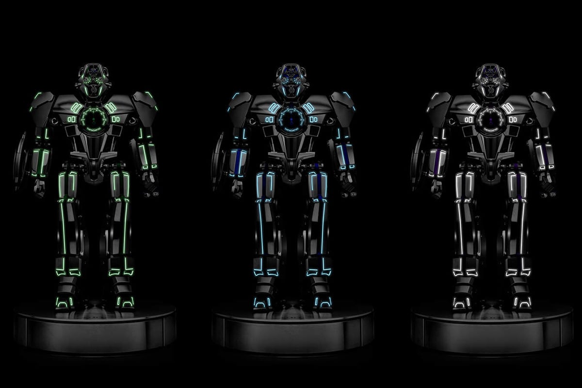 暗所で発光する3体のザ・ガーディアン